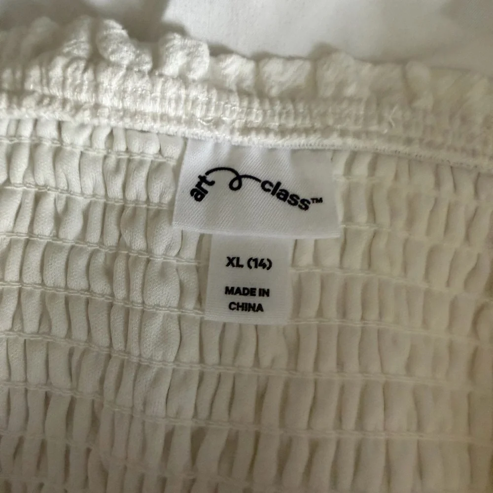 art class 100% cotton White Button-Front Spaghetti Strap Dress - Picture 9 of 9